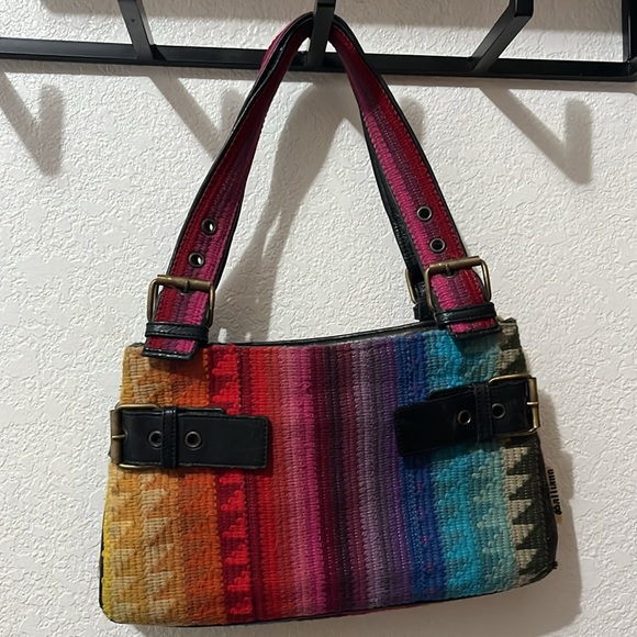 Y2K John Galliano rainbow knit bag - Picture 6 of 7